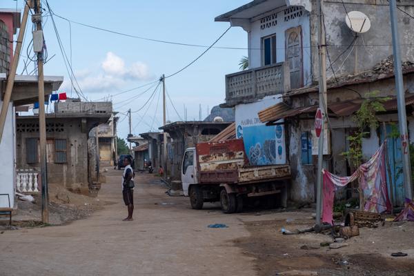 Quiet backstreet in Moroni, Comoros M'lédjélé, Comoros