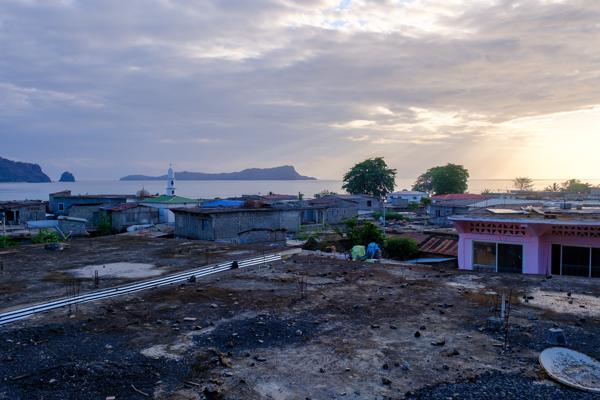Sunset Over Moroni Rooftops and the Indian Ocean, Comoros M'lédjélé, Comoros