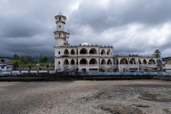 Waterfront Mosque in Moroni, Comoros Under Stormy Skies Ikoni, Comoros