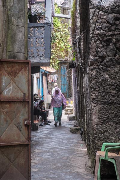 Morning Walk Through a Stone Alley in Moroni, Comoros Moroni, Comoros