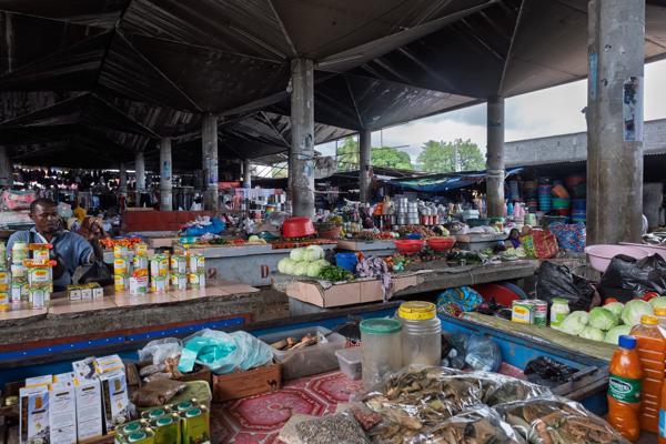 Morning trade inside Volo Volo Market, Moroni (Comoros) Moroni, Comoros