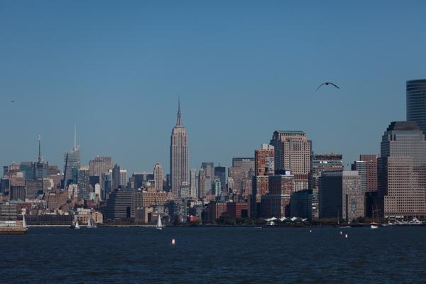 Manhattan Skyline with the Empire State Building from the Hudson River New York, United States