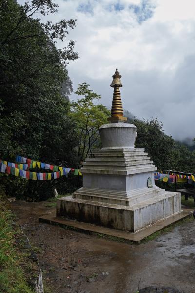 Forest Chorten with Prayer Flags near Thimphu, Bhutan Boegarna_Dodennang, Bhutan