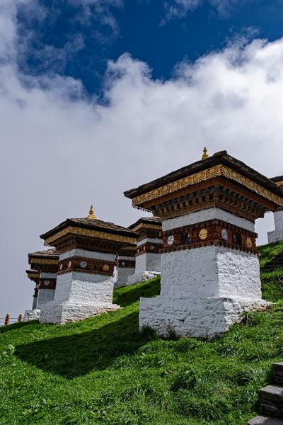 Druk Wangyal Chortens on a Grassy Slope, Dochula Pass (Bhutan) Yusipang, Bhutan