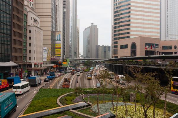 Traffic and Skyscrapers in Admiralty, Hong Kong (February 2009) Hong Kong, China