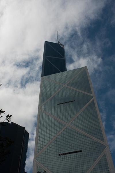 Bank of China Tower Reaching Into the Clouds, Hong Kong (2009) Hong Kong, China