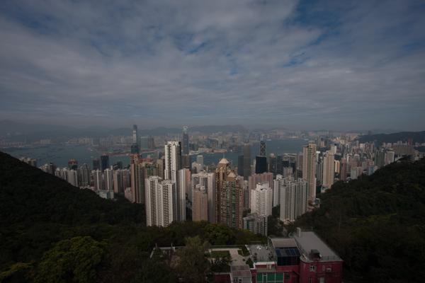 Hong Kong skyline from Victoria Peak overlooking Victoria Harbour Hong Kong, China