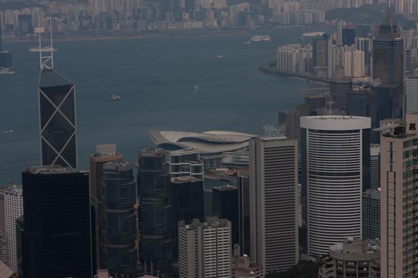 Victoria Harbour skyline with Bank of China Tower and HKCEC, Hong Kong (Feb 2009) Hong Kong, China