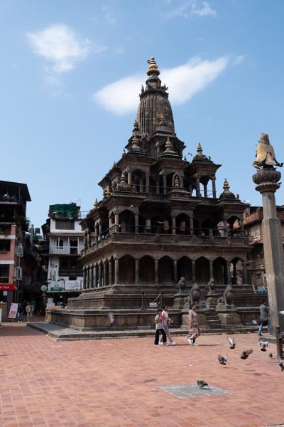 Kathmandu Durbar Square Stone Temple in the Sun Lalitpur, Nepal