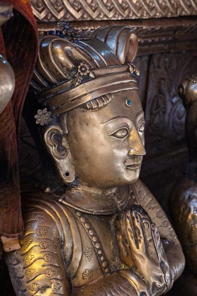 Bronze Bodhisattva Statue in Nepal Lalitpur, Nepal