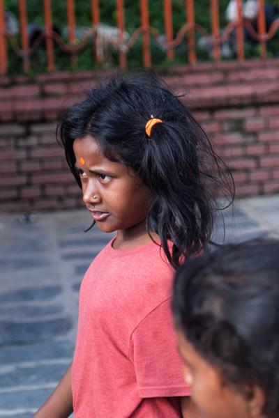 Young Girl with Holi Colors in Kathmandu Kathmandu Metropolitan, Nepal