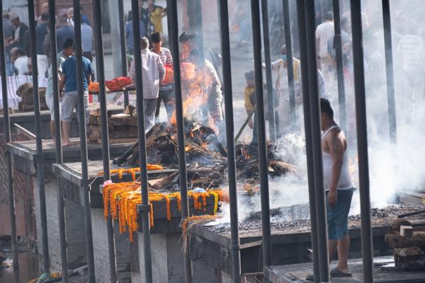 Cremation Ceremony on the Bagmati River Ghats, Kathmandu Kathmandu Metropolitan, Nepal