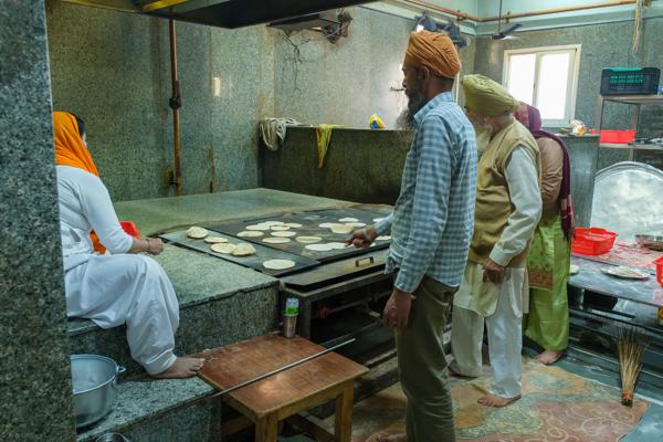 Langar Kitchen at a Sikh Gurdwara, Old Delhi (Chandni Chowk) Delhi, India