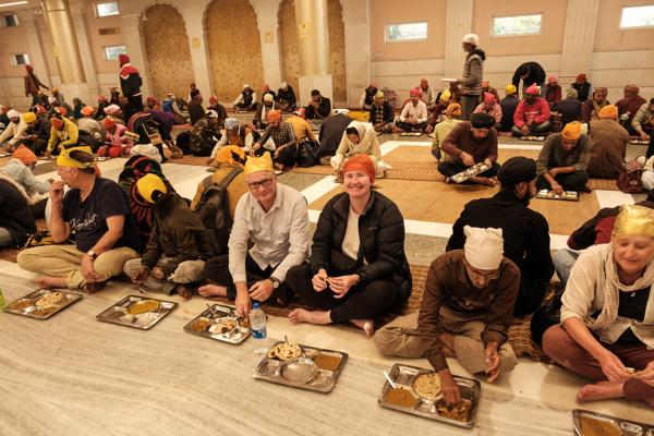 Langar (Community Meal) at Gurudwara Sis Ganj Sahib, Old Delhi Delhi, India