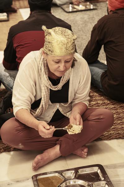 Langar meal at a Sikh gurdwara in Old Delhi Delhi, India