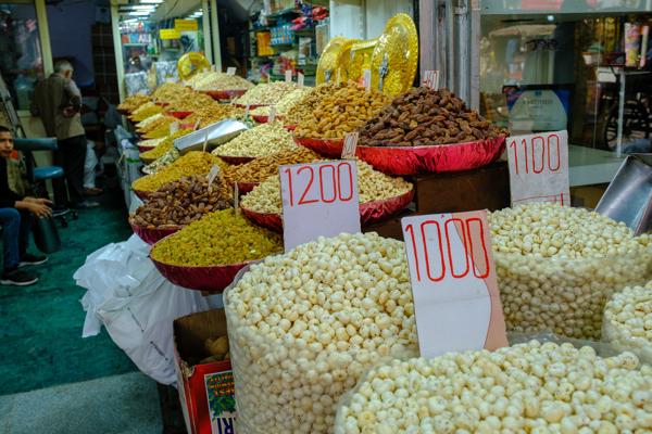 Dry Fruit and Nut Stall in Old Delhi Market Delhi, India