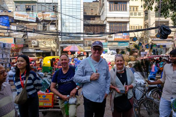Tourists in a Busy Chandni Chowk Street Market, Old Delhi (India) Delhi, India