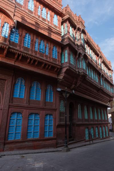 Ornate Red-Sandstone Haveli Facade in Bikaner, Rajasthan Bikaner, India