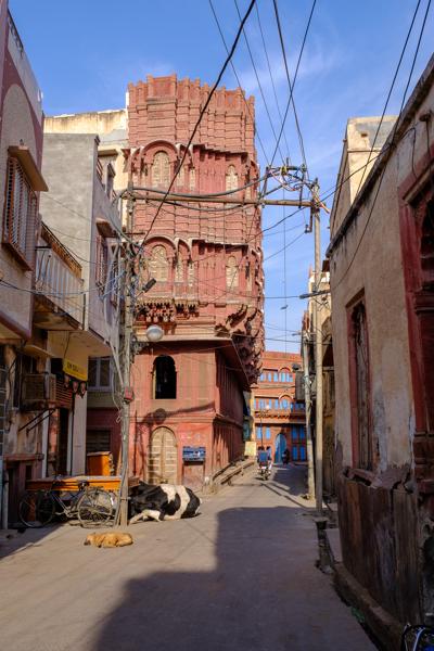 Narrow Lane with Red Sandstone Haveli, Bikaner (Rajasthan) Bikaner, India