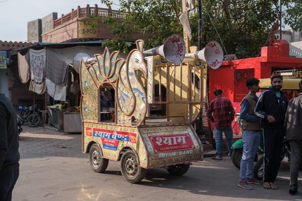 Shyam Band sound cart on a street in Bikaner, Rajasthan Bikaner, India