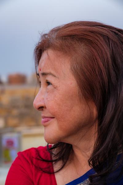 Profile Portrait of a Woman with Red Bindi in Jaisalmer, India Jaisalmer, India