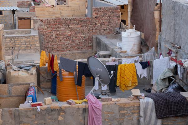 Rooftop Laundry and Water Tanks in Jaisalmer, Rajasthan Jaisalmer, India