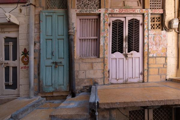 Painted Doorways in Jaisalmer Fort, Rajasthan Jaisalmer, India