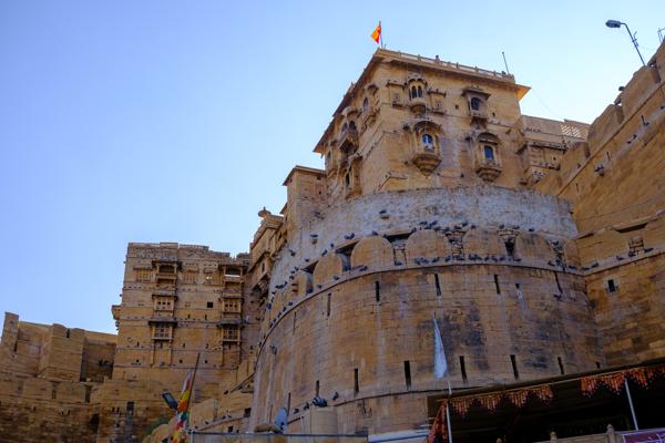 Jaisalmer Fort Bastion in Golden Sandstone, Rajasthan Jaisalmer, India