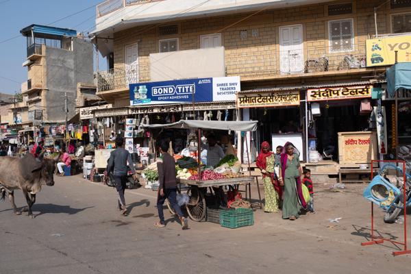 Morning street market scene in Jaisalmer, Rajasthan Jaisalmer, India