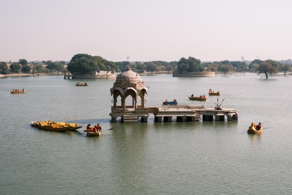 Boating at Gadisar Lake, Jaisalmer (Rajasthan, India) Jaisalmer, India