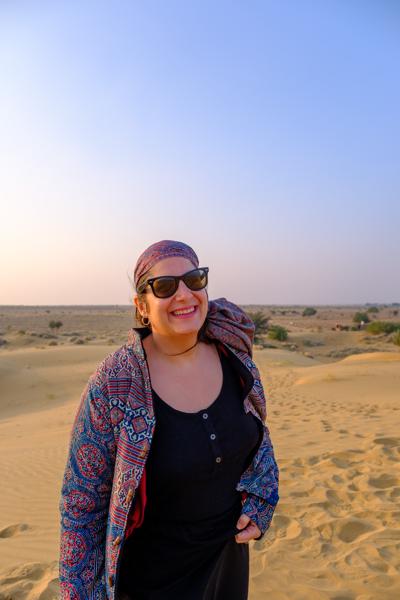 Smiling Traveler on the Sand Dunes, Thar Desert (Jaisalmer, India) Damodara, India