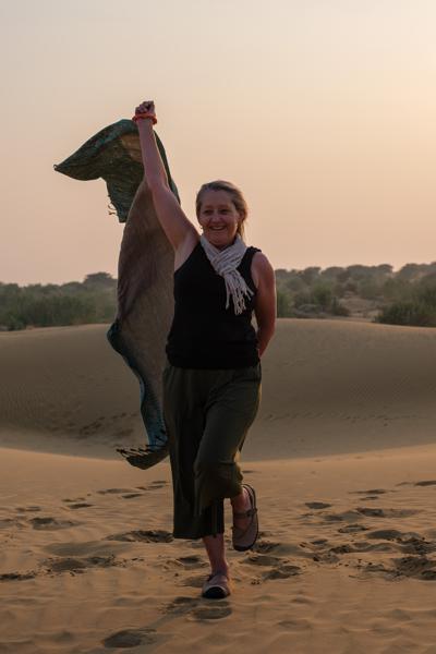 Sunset Portrait on the Sam Sand Dunes, Thar Desert (Jaisalmer, Rajasthan) Damodara, India