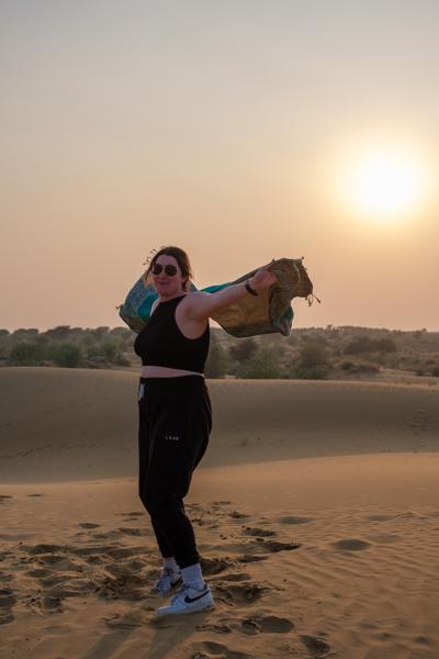 Sunrise on the Sam Sand Dunes, Thar Desert (Jaisalmer, Rajasthan) Damodara, India