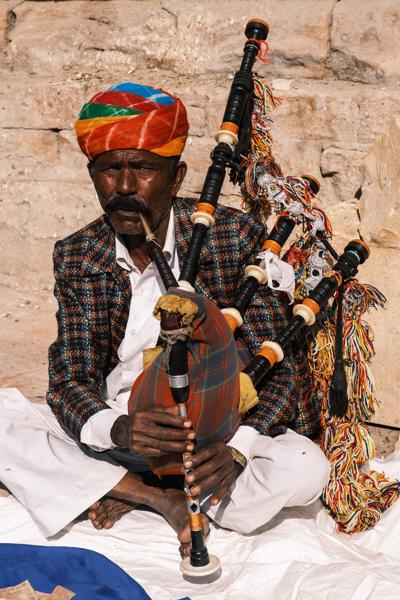 Rajasthani Mashak Musician at Jaisalmer Fort Jaisalmer, India