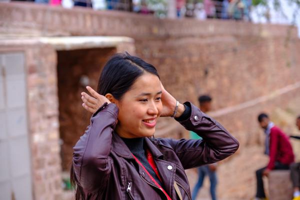 Portrait of a Smiling Woman Near Mehrangarh Fort, Jodhpur Jodhpur, India