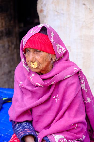 Elderly Woman in Pink Shawl, Jodhpur (Rajasthan, India) Luni Tehsil, India