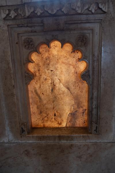 Backlit Mughal-Style Arched Niche in Udaipur Udaipur, India