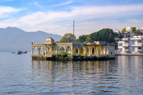 Lakeside Pavilion and City Palace Waterfront, Udaipur (Lake Pichola) Udaipur, India