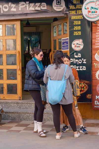 Tourists Outside La Pino'z Pizza in Pushkar, Rajasthan Pushkar, India