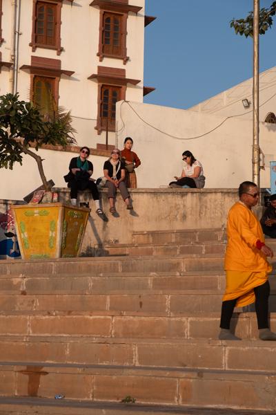 Morning light on the ghats at Pushkar Lake, Rajasthan Pushkar, India
