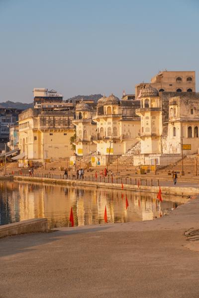 Morning Light on the Ghats of Pushkar Lake, Rajasthan Pushkar, India