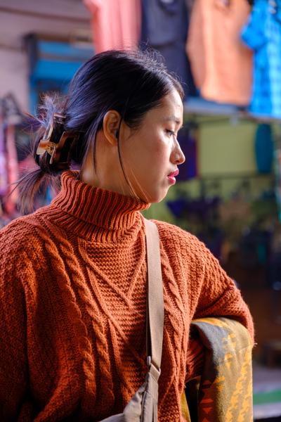 Portrait in a Textile Market, Pushkar (Rajasthan) Pushkar, India