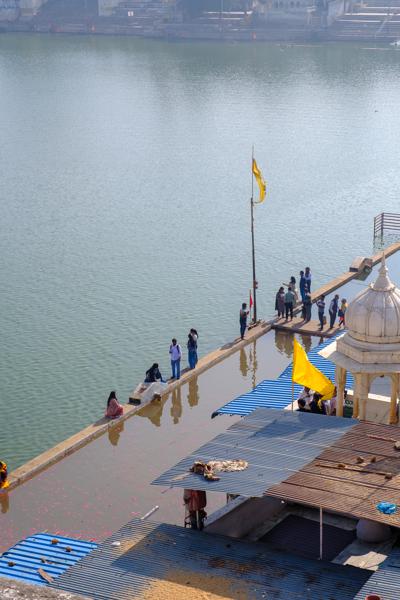 Morning at Pushkar Lake Ghats, Rajasthan Pushkar, India