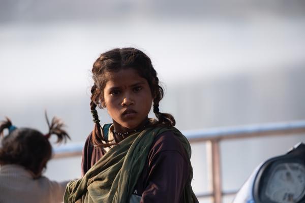 Portrait of a Young Girl at a Fairground in Rajasthan, India Pushkar, India