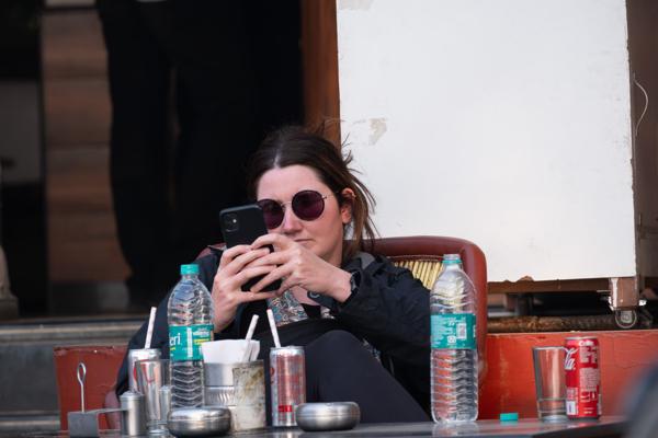 Relaxing at a Pushkar Café, Rajasthan Pushkar, India