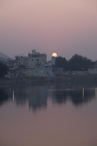 Sunrise over Pushkar Lake Ghats, Rajasthan (Christmas Morning 2023) Pushkar, India