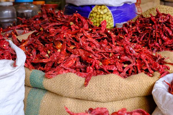 Dried Red Chillies in a Jaipur Market (Rajasthan, India) Jaipur, India