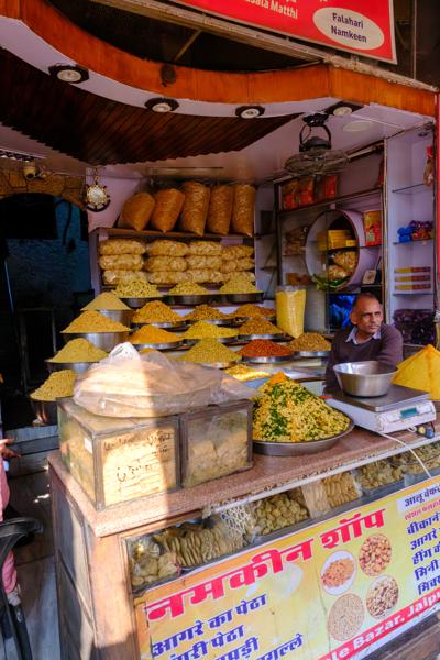 Namkeen Snack Shop Stall in Johari Bazaar, Jaipur (India) Jaipur, India