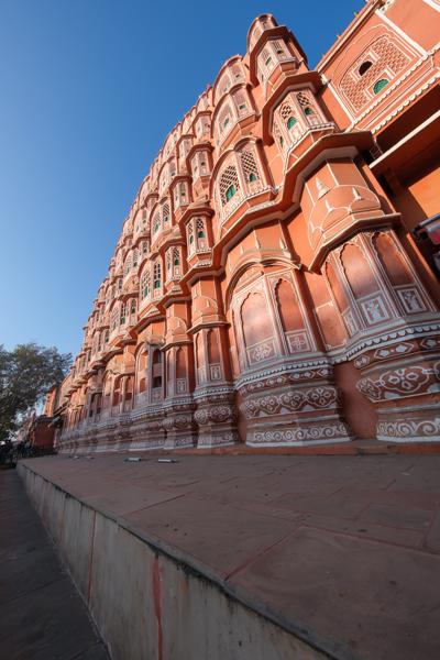 Hawa Mahal (Palace of Winds), Jaipur — Low-Angle Facade View Jaipur, India