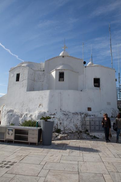 White chapel in Athens under a blue sky Athens, Greece